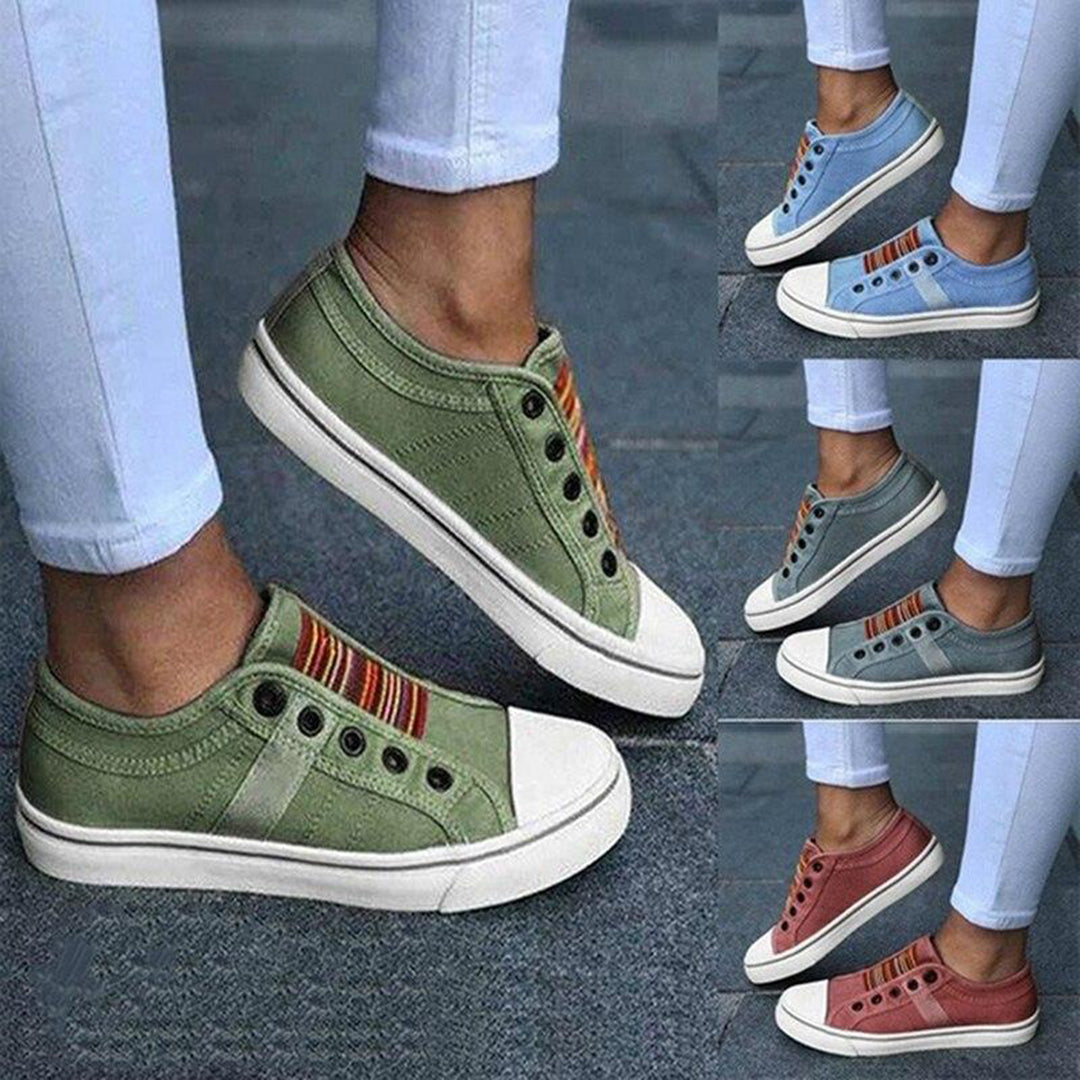 Wiebke™ | Women's Canvas Low-Cut Sneakers – Stylish & Comfortable Everyday Shoes
