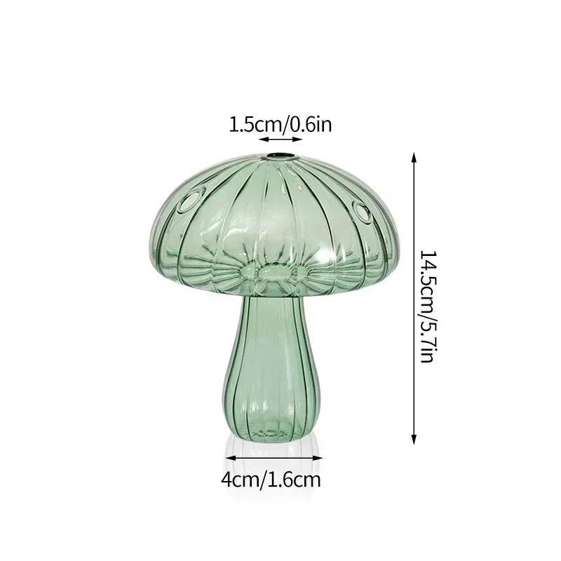 Fungglass™ | Cactus & Mushroom Transparent Glass Vases