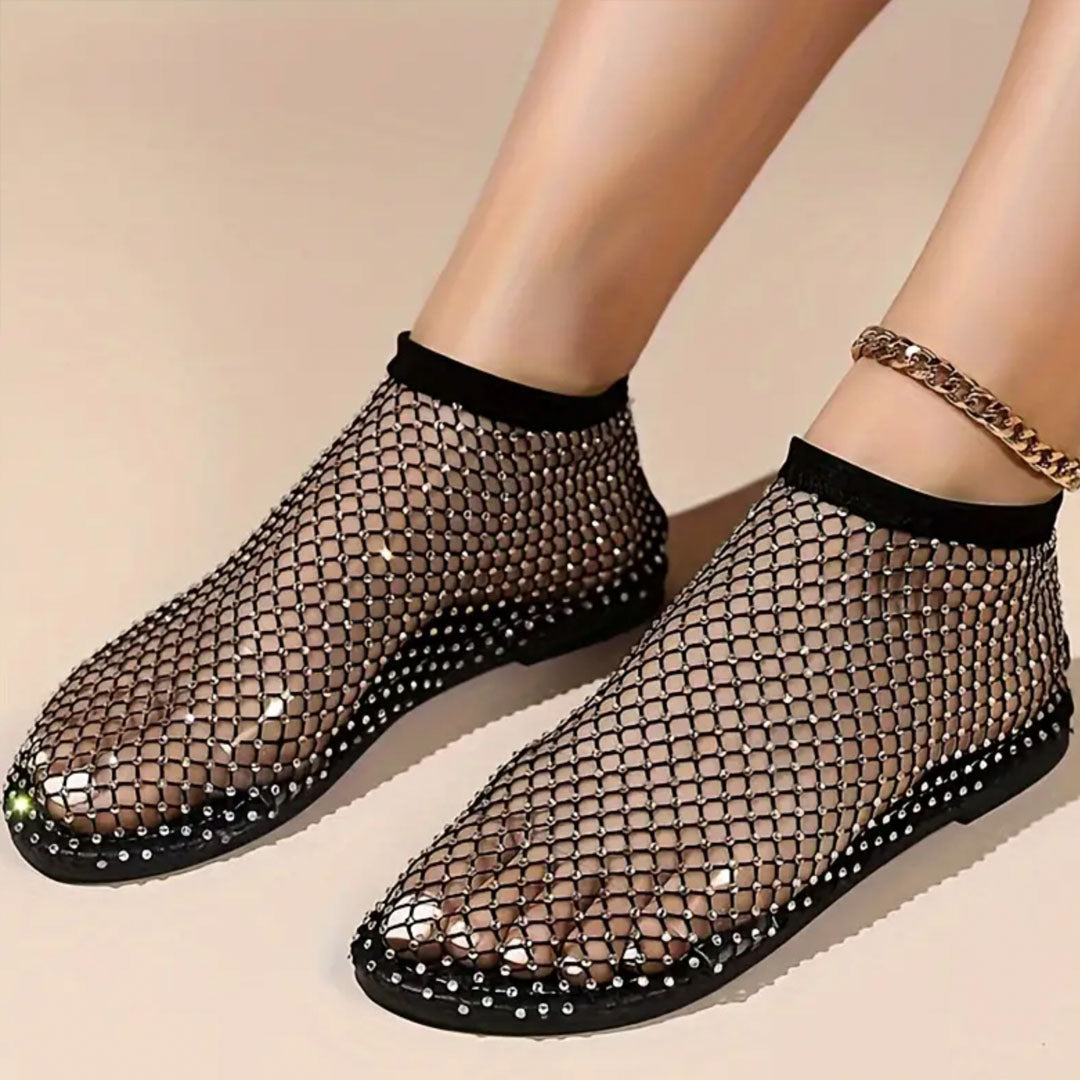 Vallova™ | Glittering Mesh Chain Sandals