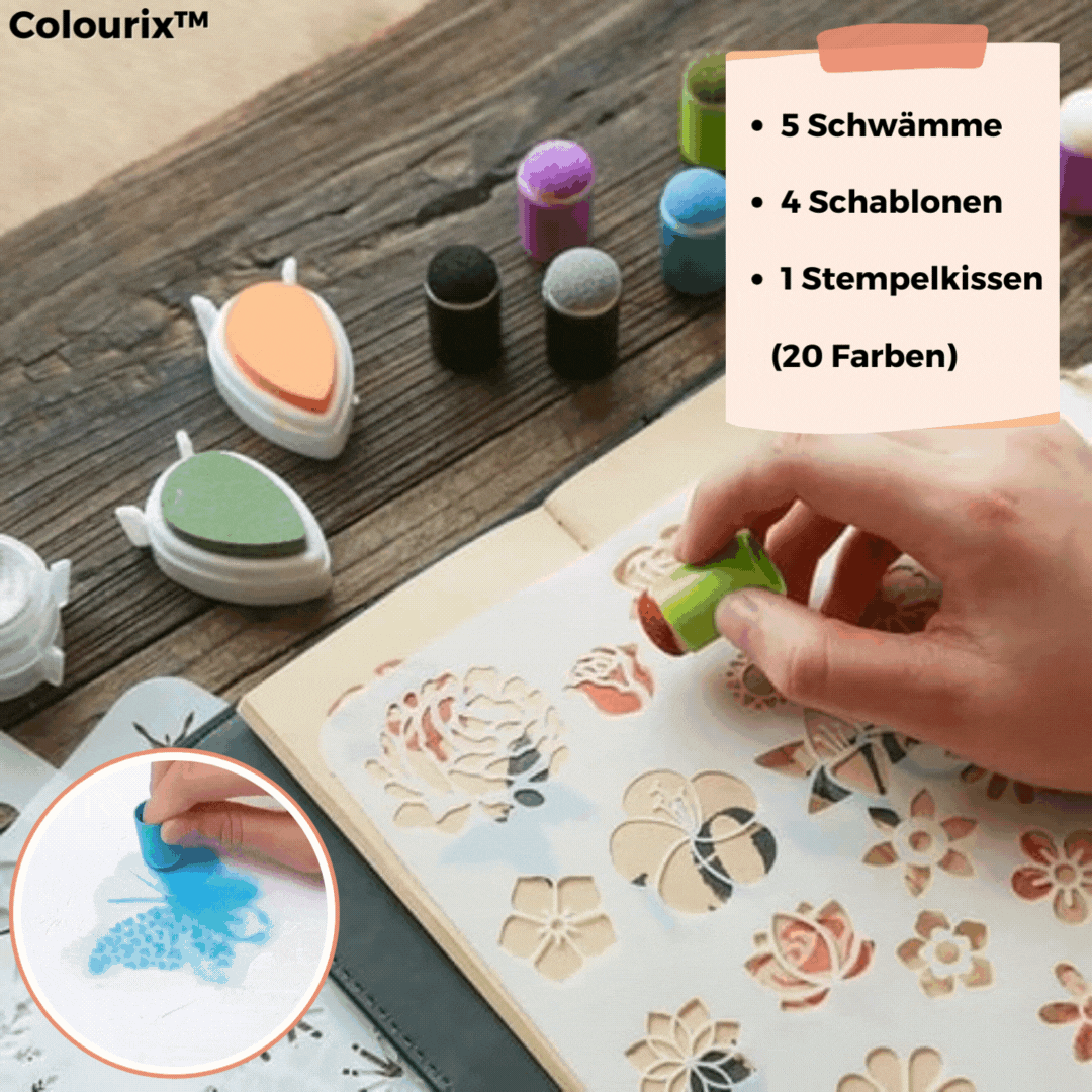 50% OFF | DazzleDab™ | DIY Sponge Finger Painting Set - incl. 20 colors