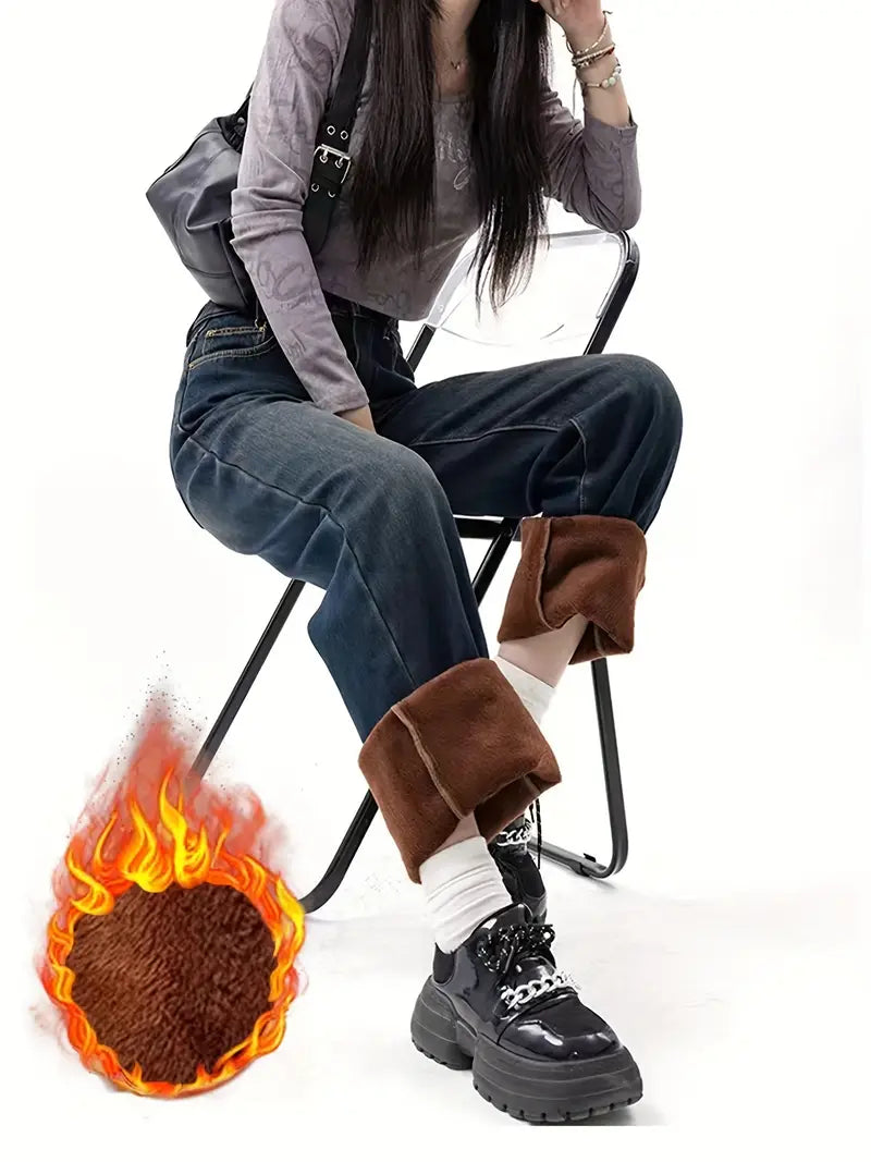 Dreilaen™ | Women's Fleece-Lined Straight-Leg Jeans - Casual High-Waisted Denim