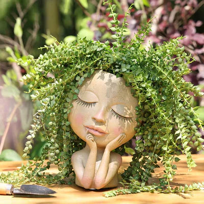 GardenCharm™ – Artistic Lady Face Plant Vase