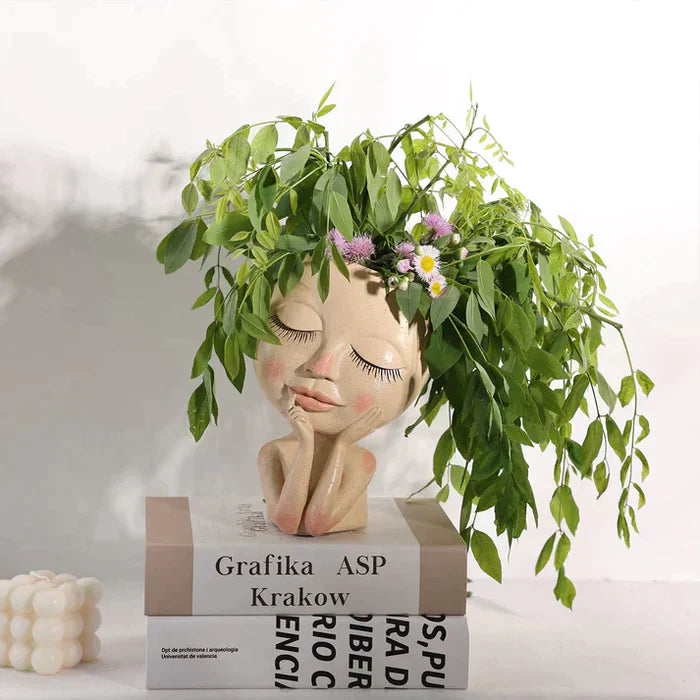 GardenCharm™ – Artistic Lady Face Plant Vase