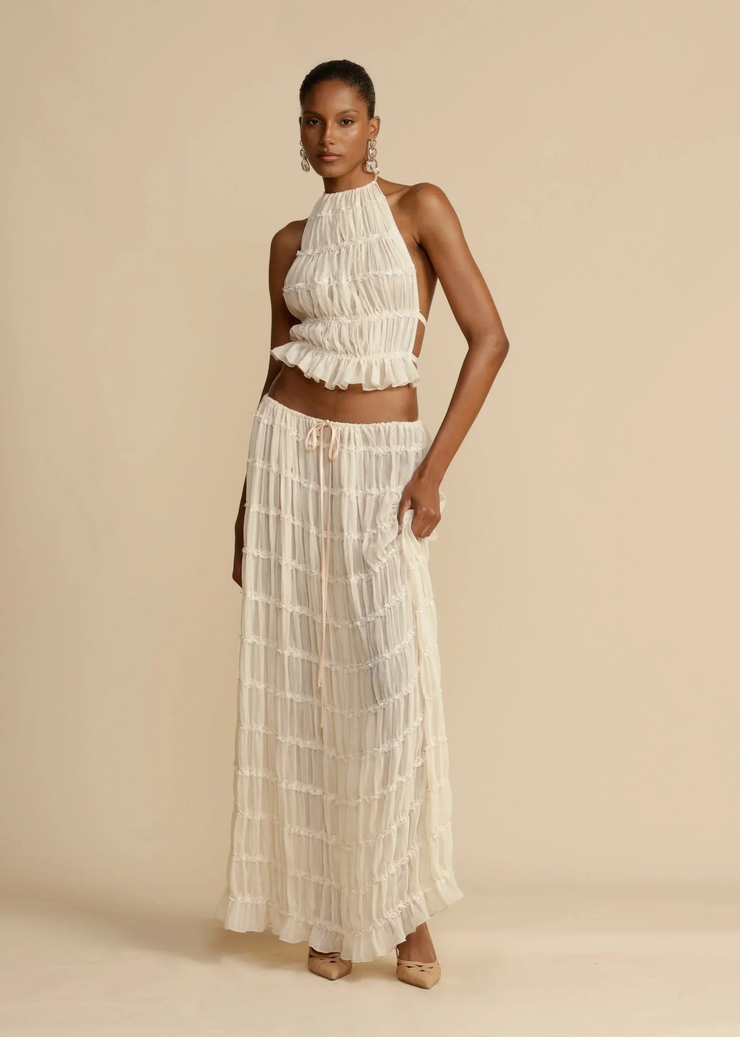Yvonna™ | Chic two-piece pleated set