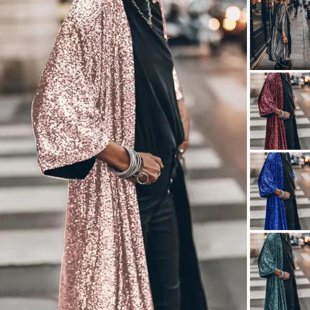 50% off | Fleexa™ - Elegant sequin knit cardigan for a touch of glamour