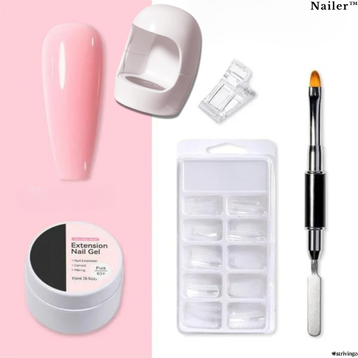 Nailer™ – Hard Gel Nail Extension Kit | Includes UV Lamp!