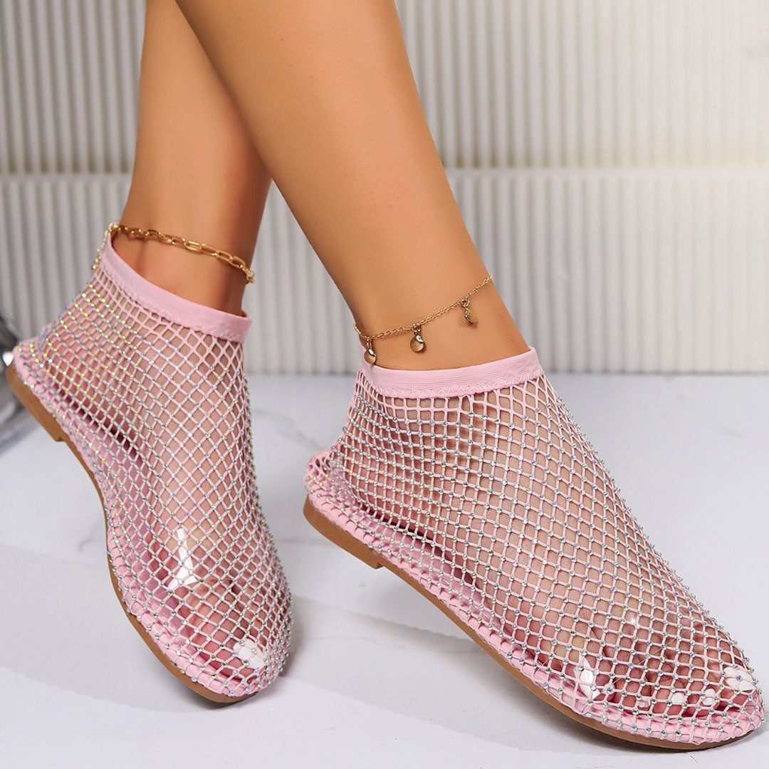 Vallova™ | Glittering Mesh Chain Sandals