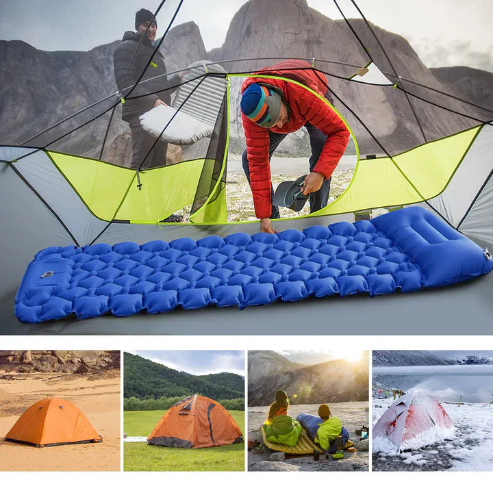 SleepCamp™ | Quick-inflating mattress with integrated pillow