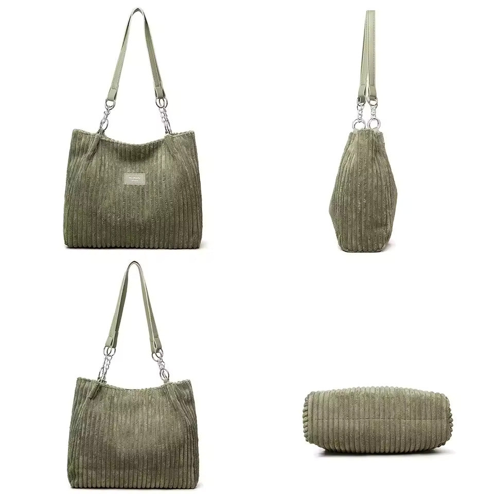 Yara™ | Sophisticated bag made of ribbed velour fabric