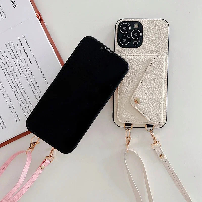 Strapo™ – The leather card holder with lanyard for your iPhone