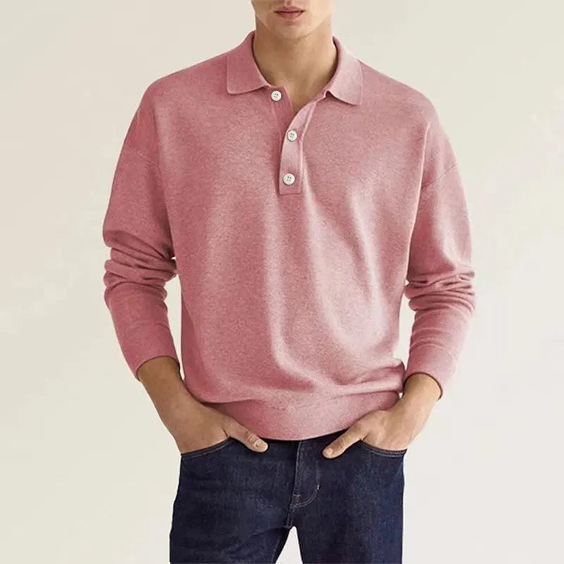 Luca™ | Men's long-sleeved cotton polo shirt – Fall 2024