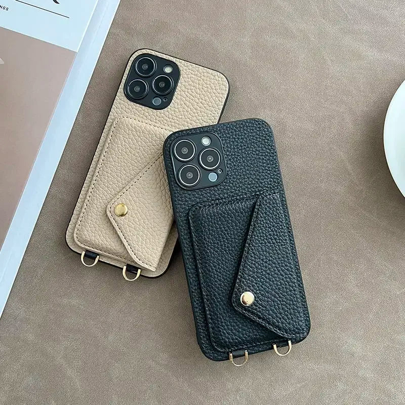 Strapo™ – The leather card holder with lanyard for your iPhone