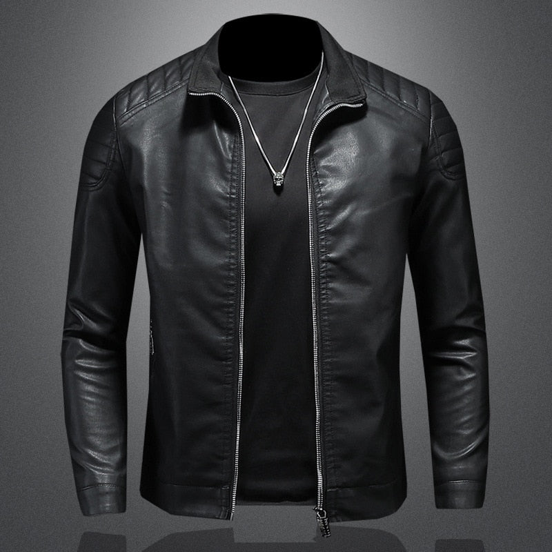 Lederlux™ | Men's Leather Jacket with Pockets | For Everyday Wear