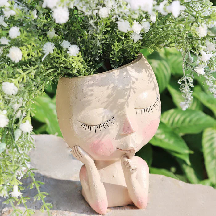 GardenCharm™ – Artistic Lady Face Plant Vase