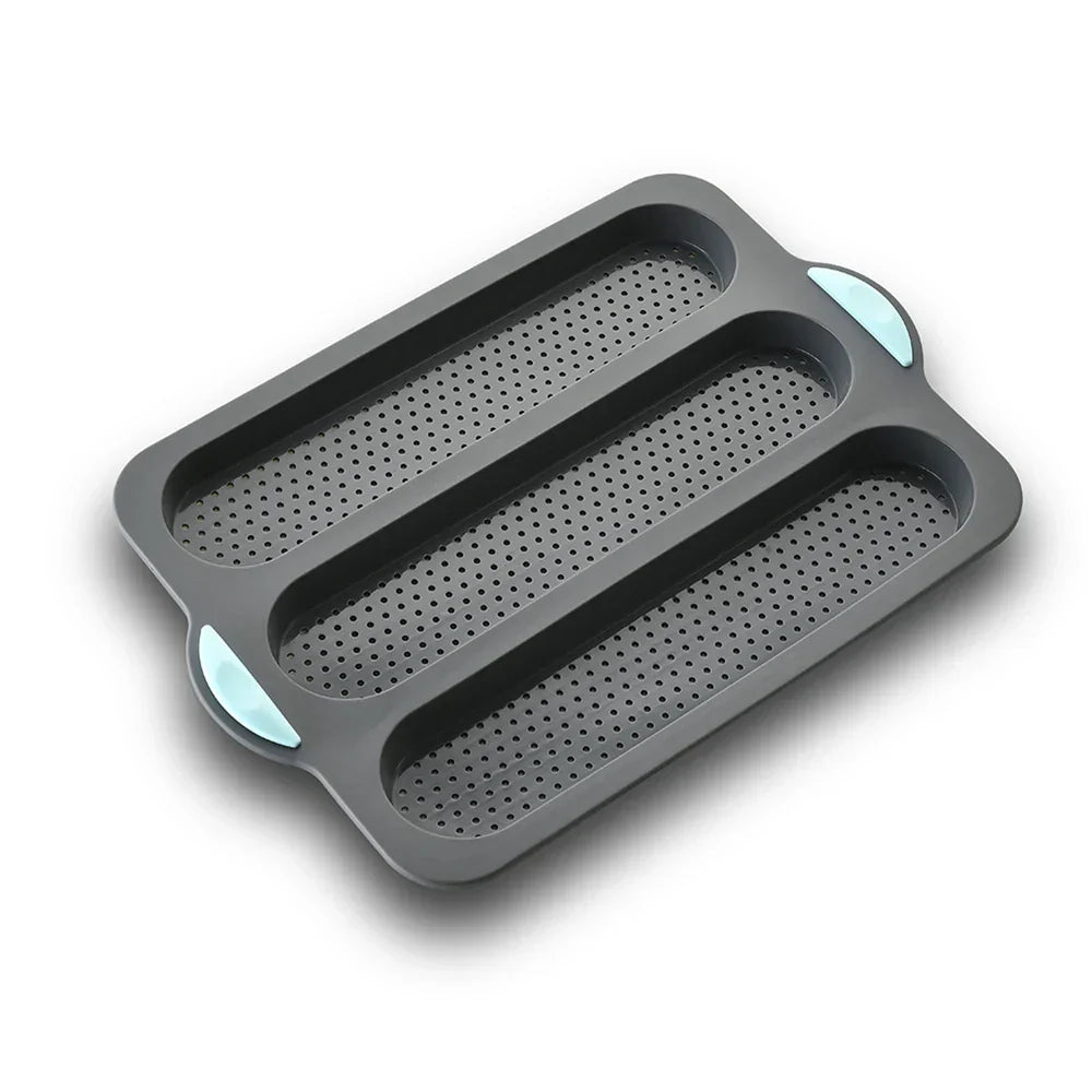 CrustyBake™ | Non-stick silicone baguette baking pan