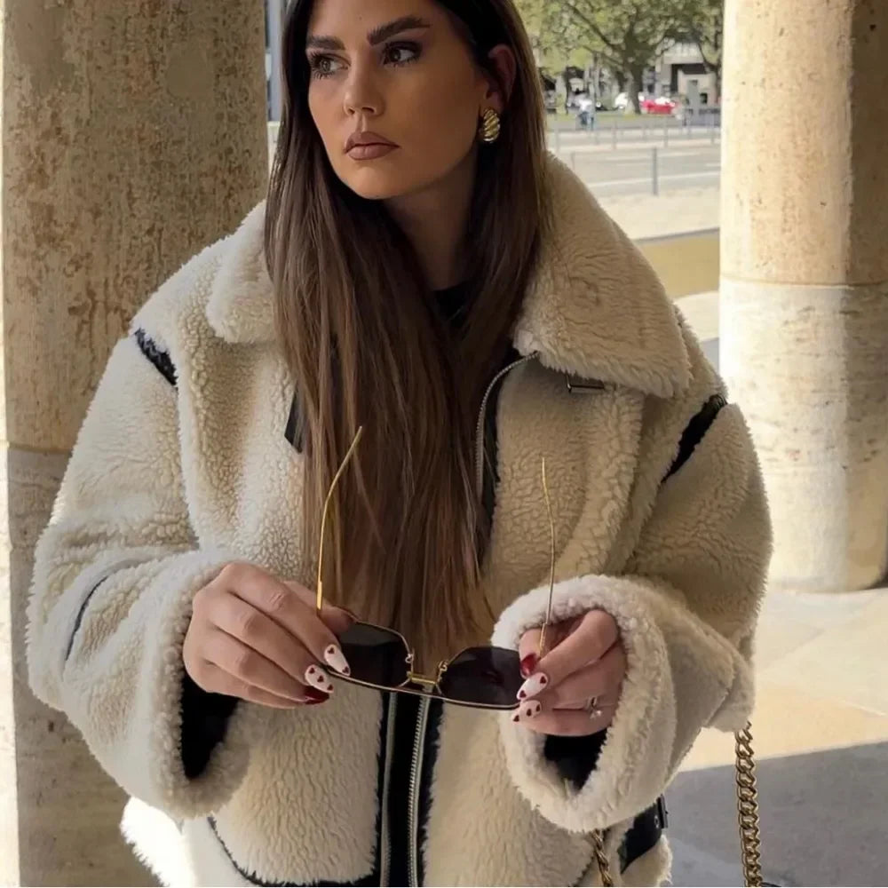Chiara™ | Women's wool fleece coat, thick and warm