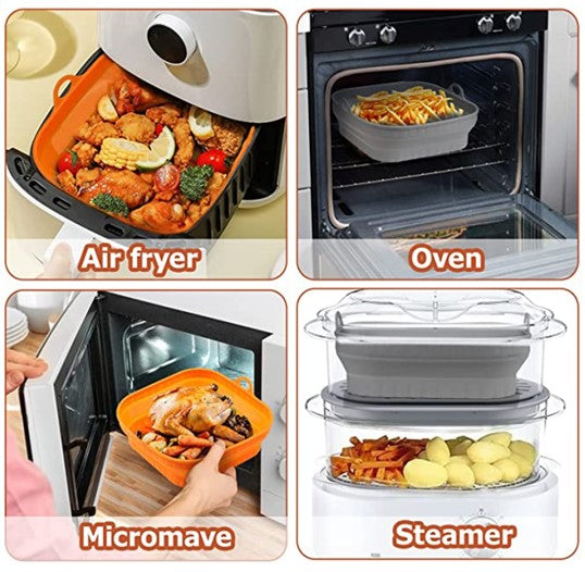 Globetrek™ | SiliconePan - Reusable silicone pan for the air fryer!