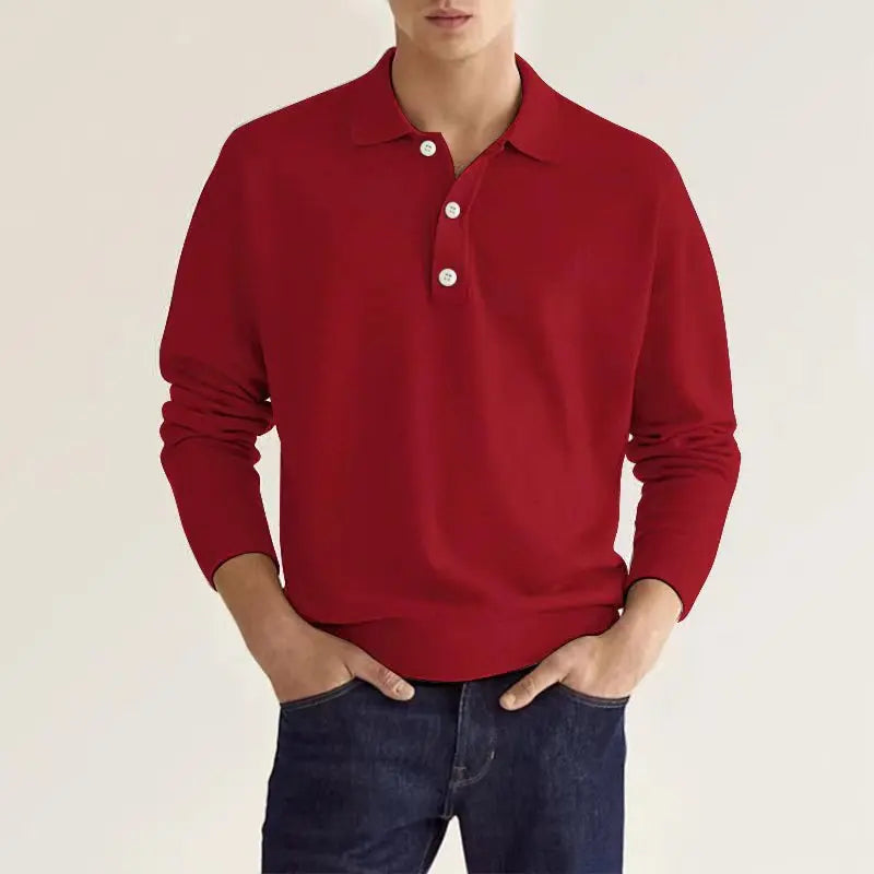 Luca™ | Men's long-sleeved cotton polo shirt – Fall 2024