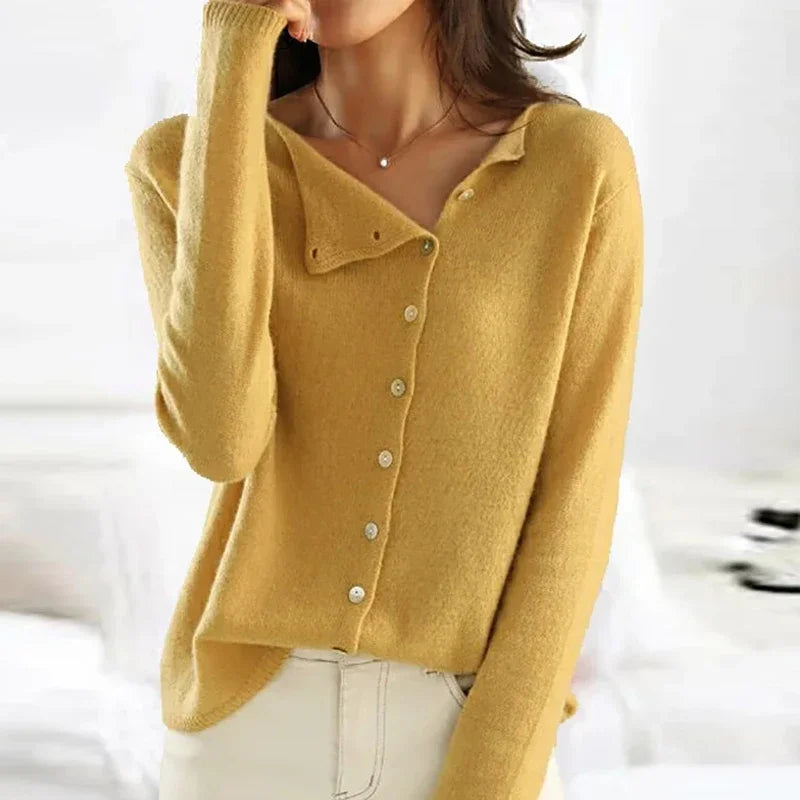 Couture™ Chic sweater with fashionable button closure