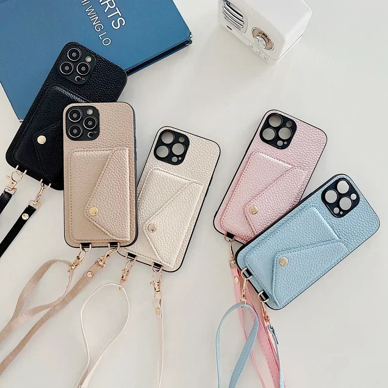 Strapo™ – The leather card holder with lanyard for your iPhone