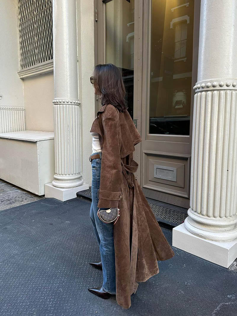 Frejas™ | Mocha Trench Coat - Imitation Mocha