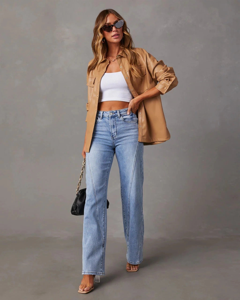 VintageFlow™ | High-waisted wide-leg jeans with a vintage look