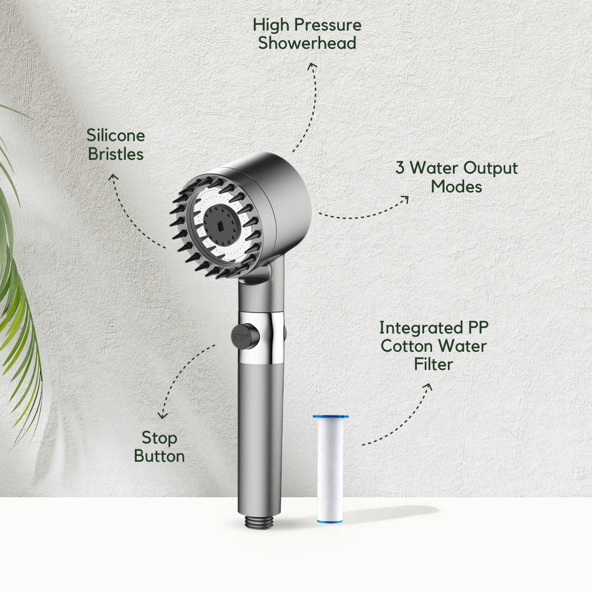 Intelligent shower head with integrated water filter system