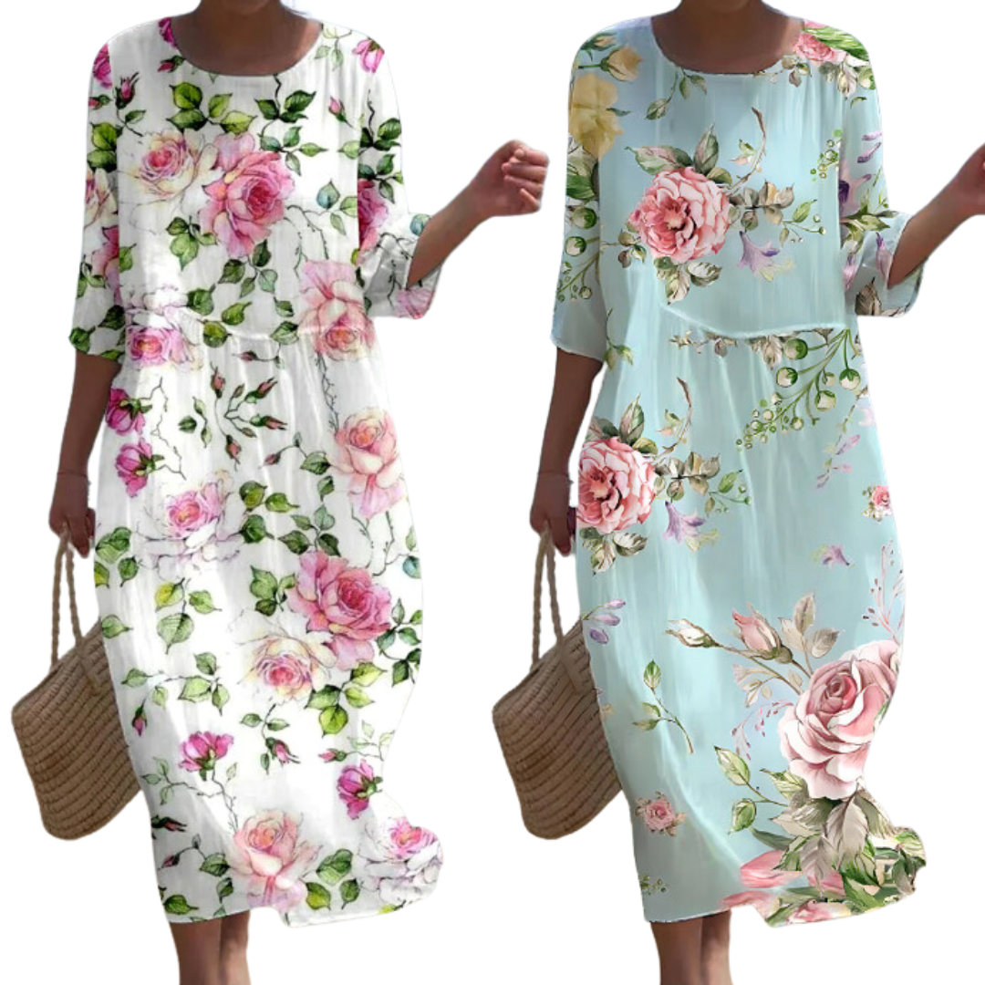 Josephine™ | Stylish maxi dress with floral pattern!