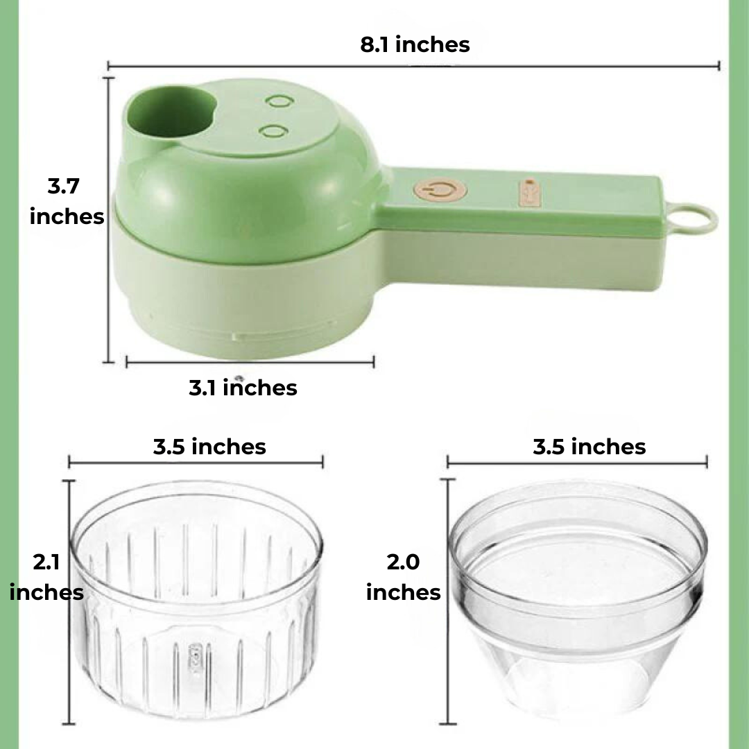 Veggechipper™ | 4-in-1 Electric Vegetable Cutter Set