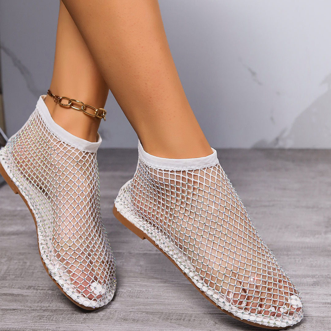 Vallova™ | Glittering Mesh Chain Sandals