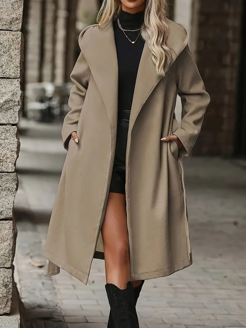 50% OFF | Liarven™ | Chic wrap coat with hood and waist