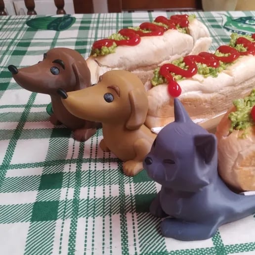 Niedliches Dackel-Hund Dekoratives Serviertablett