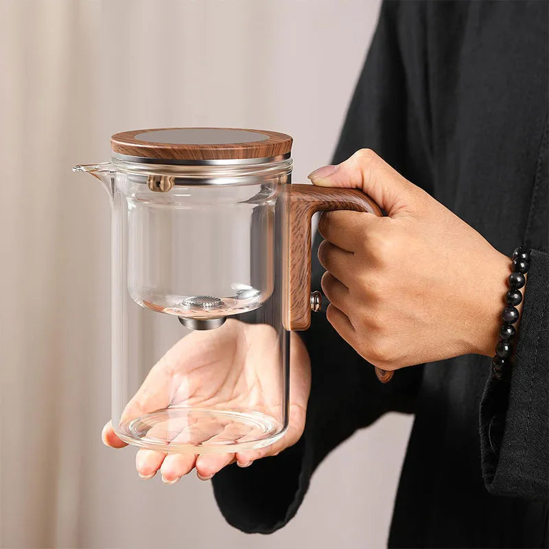 Elegante hitzebeständige Glasteekanne für lose Teeblätter