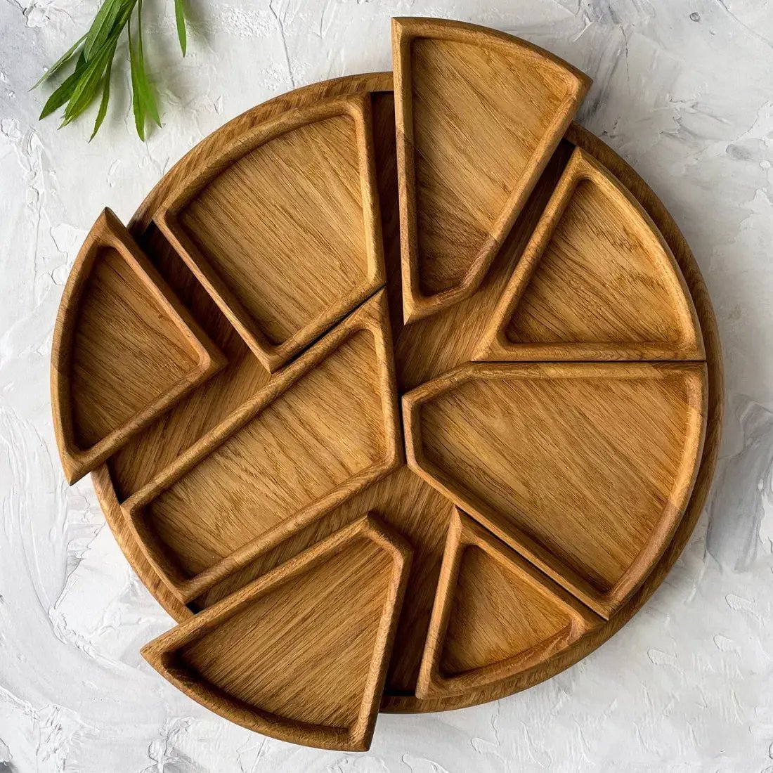 TimberEase™ - Modulares Snack-Serviertablett aus Holz