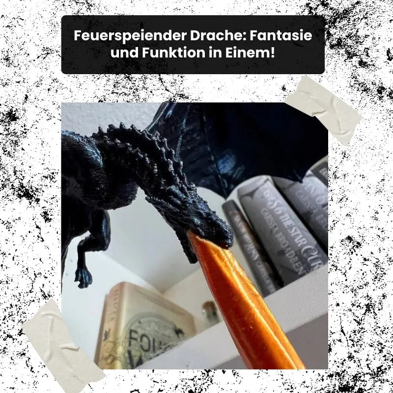 Mystischer Drachenflammen-Dekorativer Buchstütze