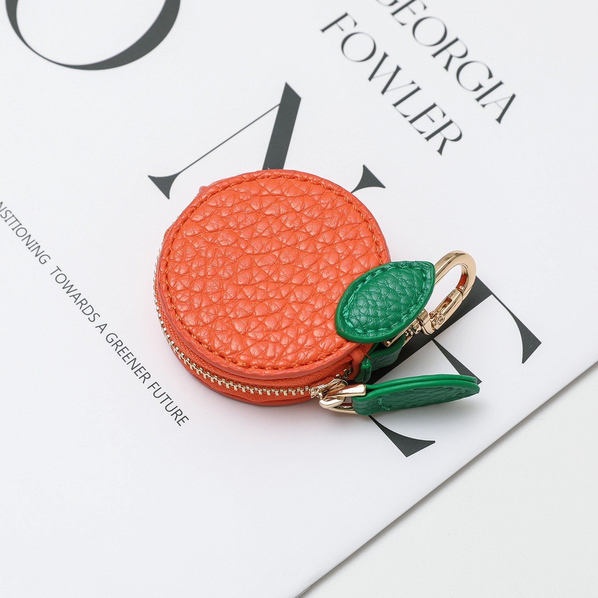 Weiches Leder Mini Münzgeldbörse mit niedlichem Frucht-Design