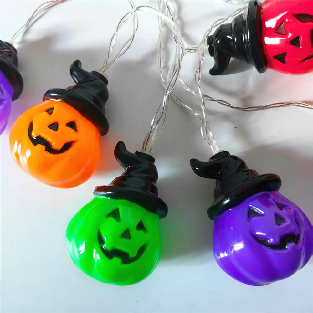 Halloween Kürbis Lichterkette USB Batterie betrieben Innen Außen Dekoration