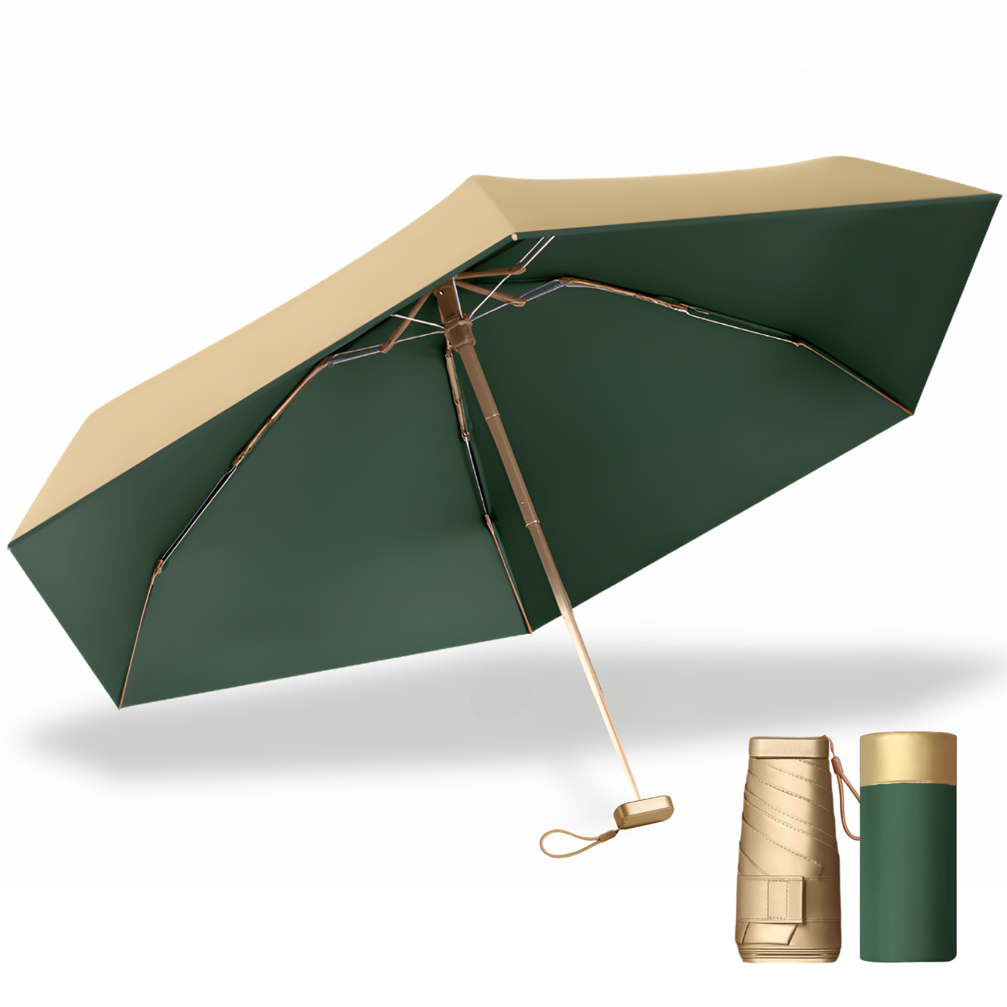 SunGuard - Ultimativer Kompakter Regenschirm Schützt Dich Vor Sonne Und Regen