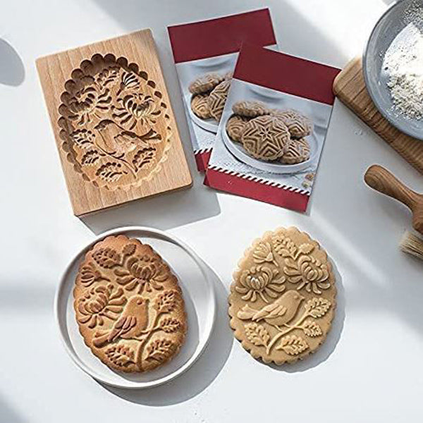CarveBake™ | Wood Engraved Cookie Mold