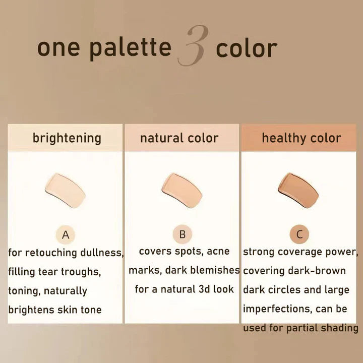SkinBlend™ | Tri-color concealer palette with brush