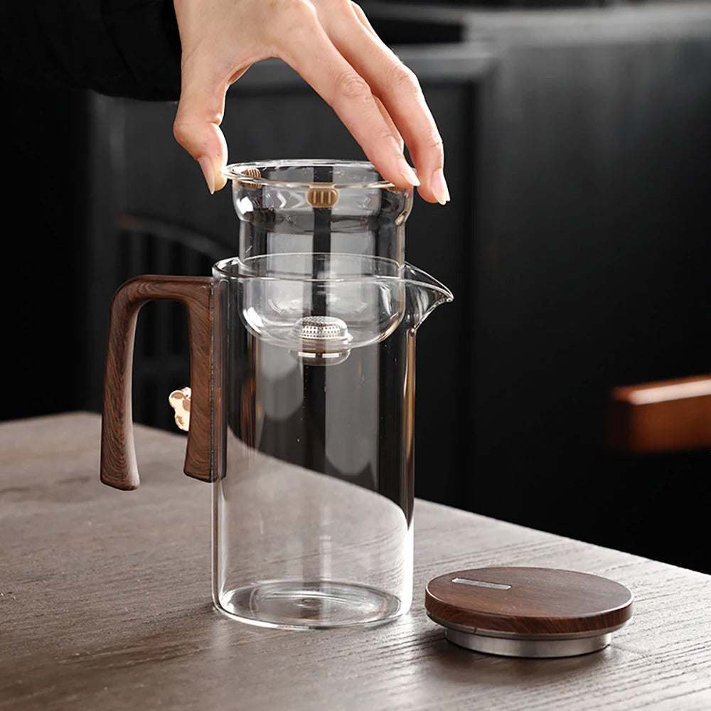 Elegante hitzebeständige Glasteekanne für lose Teeblätter