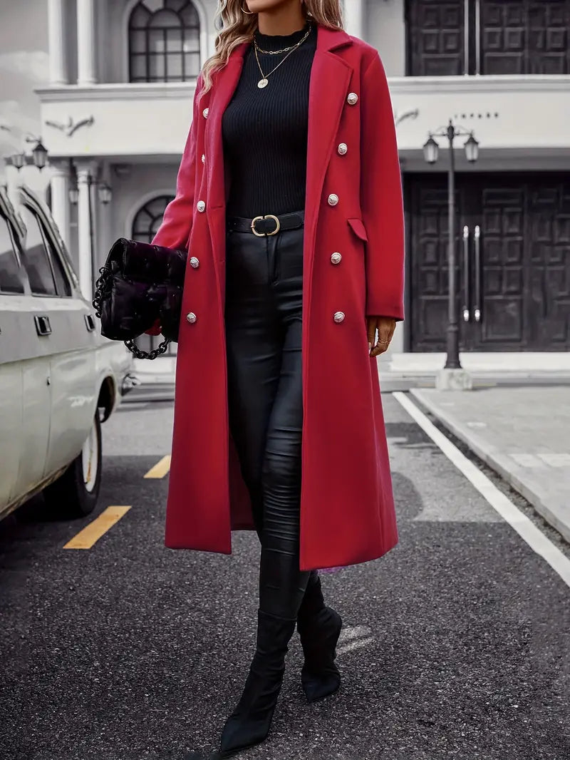 50% OFF | Liaquen™ | Fashion-conscious trench coat with belt and fur trim