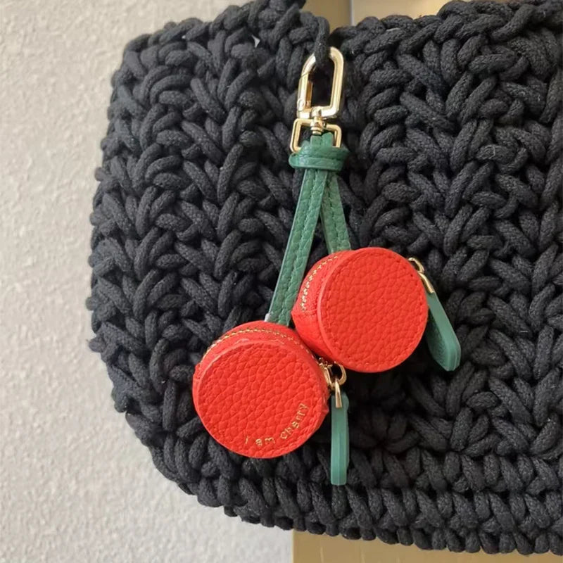 Weiches Leder Mini Münzgeldbörse mit niedlichem Frucht-Design
