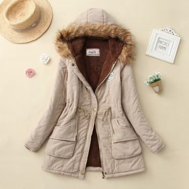 50% off | Darlene™ Women's Fleece Jacket with Faux Fur Hood and Drawstring