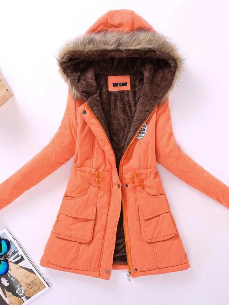50% off | Darlene™ Women's Fleece Jacket with Faux Fur Hood and Drawstring