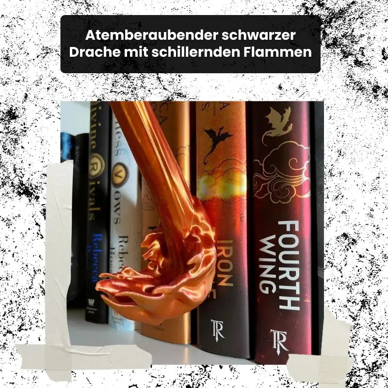 Mystischer Drachenflammen-Dekorativer Buchstütze