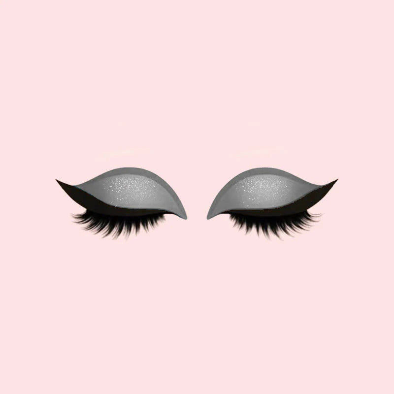 3-in-1 Lidschatten-, Eyeliner- und Wimpernaufkleber-Set für sofortigen Glamour