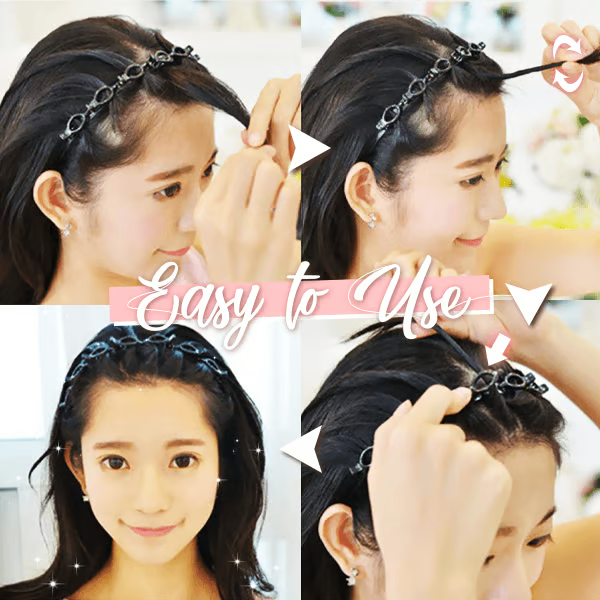 Eleganter Haar-Clip mit doppelt seitlichem Pony für mühelose Stylings