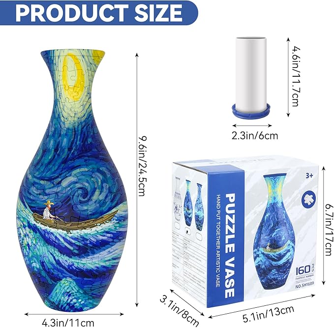 3D Blumige Puzzle-Vasen-Dekoration
