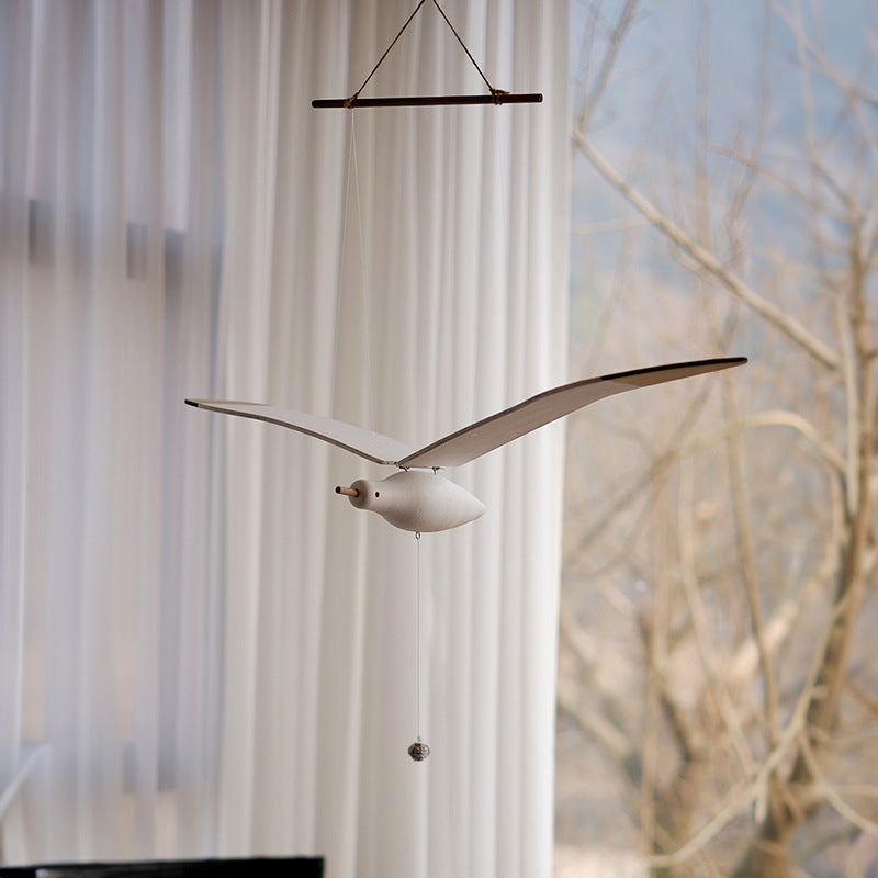 CoastalCrafts™ | Handcrafted Wooden Seagull Hanging Ornament